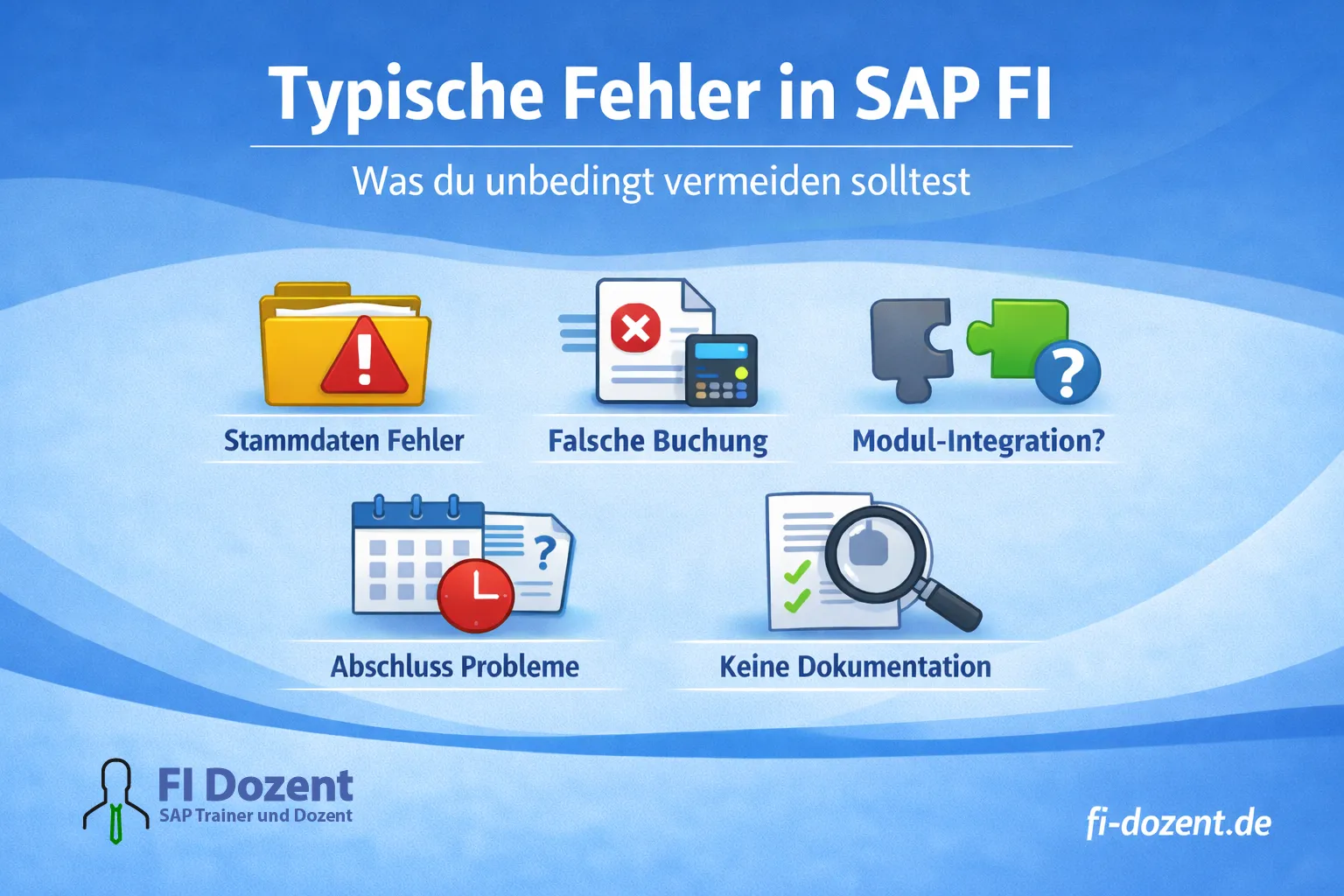 Titelbild für Typische Fehler in SAP FI – und wie man sie vermeidet