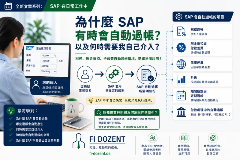 SAP 為什麼會自動過帳？我什麼時候需要自己介入？