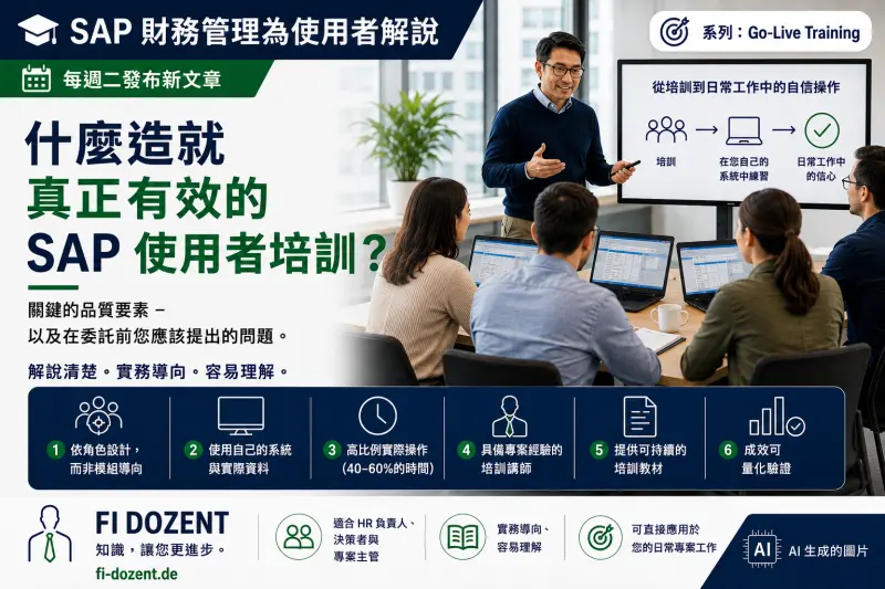 優質 SAP 使用者培訓的關鍵是什麼