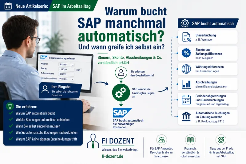 Warum bucht SAP automatisch? Und wann muss ich selbst eingreifen?