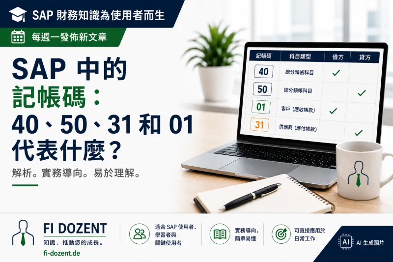SAP 中的記帳碼：40、50、31 和 01 代表什麼？