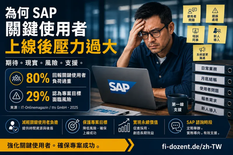 為何 SAP 關鍵使用者在上線後不堪重負