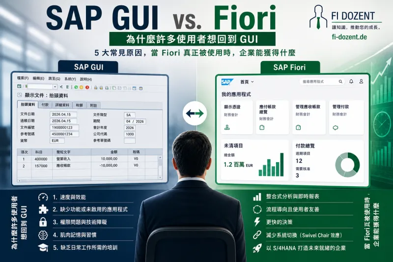 SAP GUI 與 Fiori：為何許多使用者想要切換回去